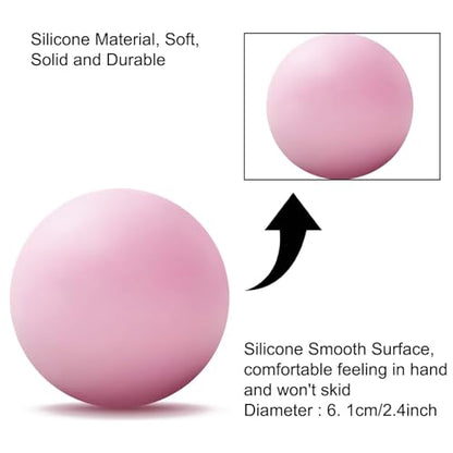 WOVTE Massage Lacrosse Ball for Sore Muscles, Shoulders, Neck, Back, Foot, Body, Deep Tissue, Trigger Point, Muscle Knots, Yoga and Myofascial Release (Pink) - color: Pink