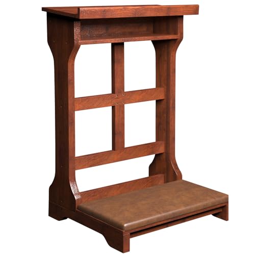 AECOJOY Prayer Kneeler Bench, Prayer Stool with Cushion & Storage Drawer
