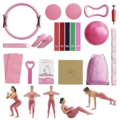 Pilates Equipment, Pilates Reformer, Home Pilates Kit - color: Pink