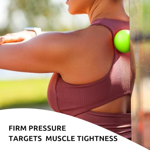 Massage Lacrosse Balls for Deep Tissue Relief - Trigger Point Therapy Ball Set for Plantar Fasciitis, Myofascial Release for Back, Shoulder, Foot - Massage Ball Roller - 2 Pack (Lime Green) - color: Lime Green
