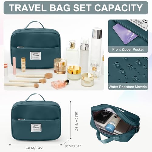 Gym Bag Womens with Shoes Compartment Travel Duffel Bag Peacock Blue - color: B7-Peacock Blue+Toiletry Bag