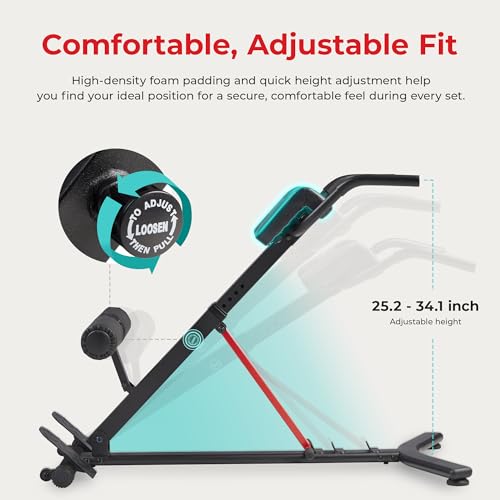 Sunny Health & Fitness Multi-Function Roman Chair - color: Dark Grey