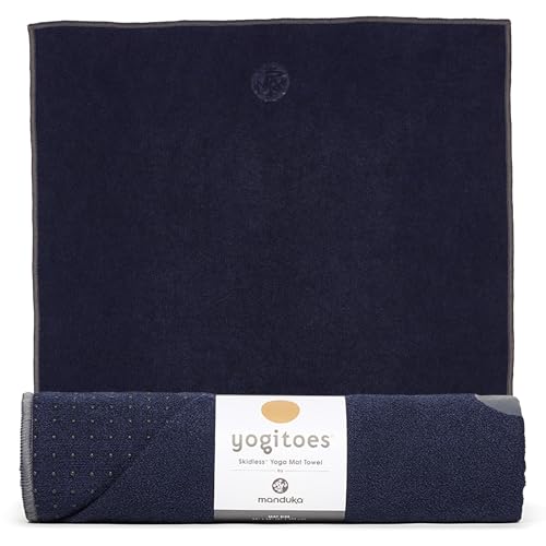 Manduka unisex adult Yoga Yogitoes Towel, Midnight, 79 x 24 US - color: Midnight, size: 79" x 24"