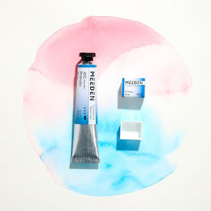 MEEDEN Professional Artist Watercolor Paint: Red Ochre - 15ml/0.5oz | Water Color Tube, Semi-Moist Pigment Half Pan and Empty Matching Half Pan for Artists Pros - color: Red Ochre