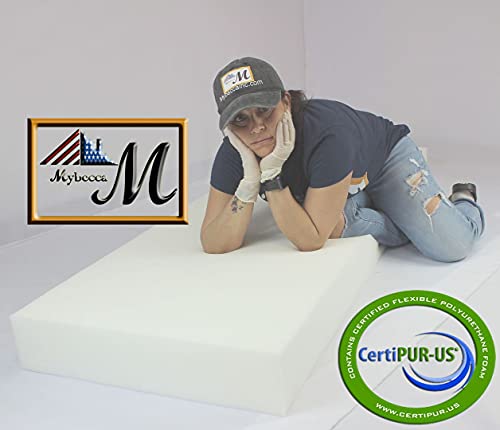 Mybecca Upholstery Foam Cushion Sheet High Density,4H x 24 W x 72 L - color: White, style: 4x24x72