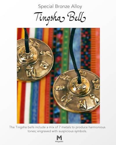 Tingsha Cymbals Bells, 6.5 cm Traditional Tibetan Meditation Chime