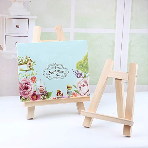 Small Tabletop Display Stand 8 inch Wooden Table Top A-Frame Artist Easel Canvas Photo Picture Sign Holder Stand