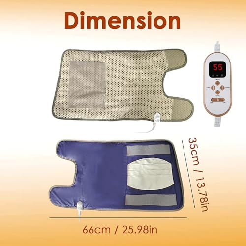 A Pair Large Screen Remote Control Knee Massager with Heat Vibration for Pain Relief Electric Heated Knee Brace with 7 Heat Levels and 10 Massage Mode, Gifts for Men Women (Purple)