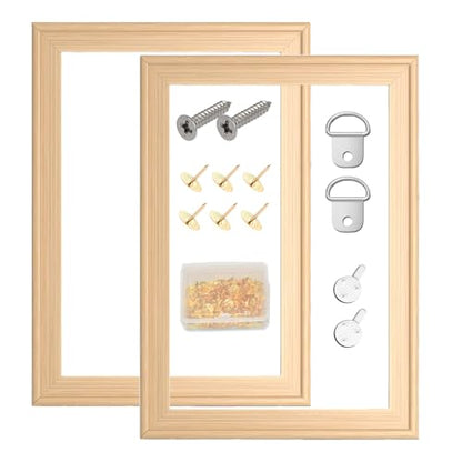 2 Pack 11"x 14" DIY Wood Canvas Stretcher Bars, Canvas Frames Kit-Easy to Assemble,Wooden Frames Kit for Oil Painting,Canvas Painting，Embroidery Stitch and Needlepoint Arts Supplies (11 * 14) - size: 14"X11"