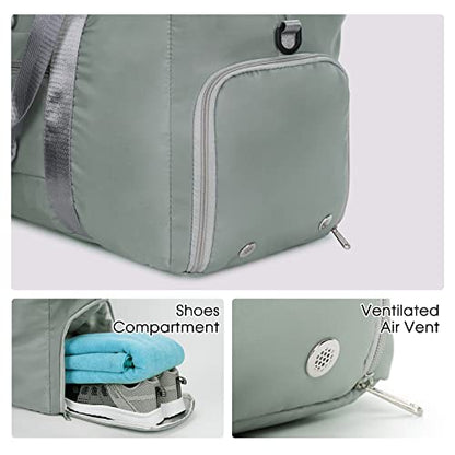 Ceneda 20" Gym Bag for Women with Wet Pocket & Shoe Compartment, Lightweight Duffel Waterproof Carry On Duffle for Travel, Yoga, Overnight (Dark Grey) - color: Dark Grey