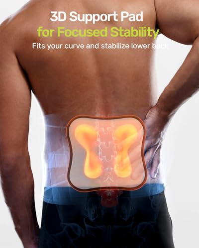 Rakiie Back Brace for Lower Back Pain Relief with 8 Stays | 3D Pad, Breathable, Adjustable Strap, Relieves Herniated Disc, Sciatica, Lower Back Pain, Fits Men/Women, Blue, L - color: Blue, size: Large