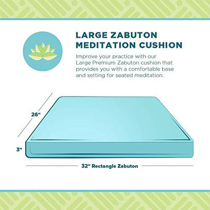 Bean Products Large Zabuton Meditation Cushion, Cotton Filled - Earth | 2 Piece Large Meditation Cushion, Washable Removable Cover, Comfortable Kneeling Pad, 32x26x3 100% Cotton - Made in USA - color: Earth, size: Premium 32x26x3