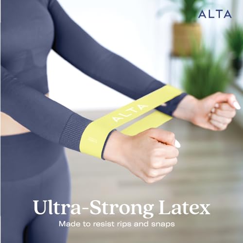 ALTA Mini Loop Bands for Exercise, Durable Latex, Small Resistance Bands - color: 5 Pack - Popsicle