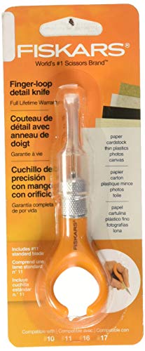Fiskars 163050-1001 Fingertip Craft Knife, 7 Inch, Orange - style: Knife