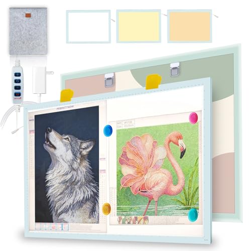 A2 Light Board for Diamond Painting, Super Bright Magnetic Light Pad, 12V2A Adapter Dimmerable，Lightbox for Tracing and Drawing, Corded Light Table for Sketching, Animation, Weeding Vinyl - size: 25.39"L x 18.31"W x 0.3"H