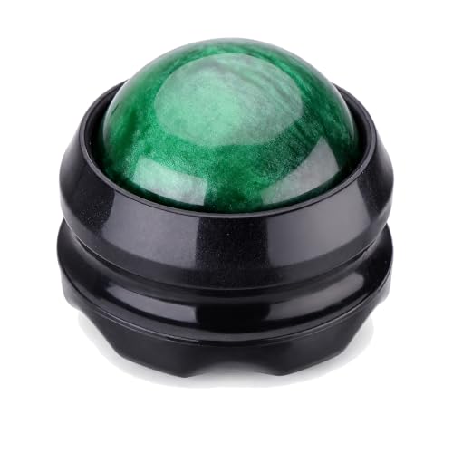 Manual Massage Ball Roller for Deep Tissue & Back Relief - Green Handheld Massage Tool for Essential Oils & Couples Therapy - color: Green