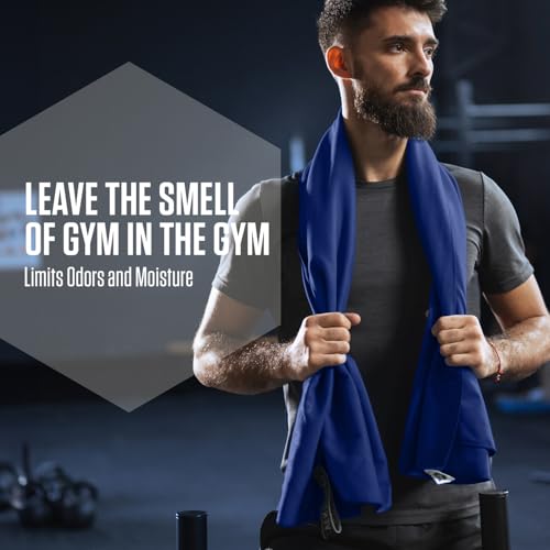 VENTURE 4TH Quick Dry Microfiber Towel for Camping & Gym - Navy Blue Medium - color: Navy Blue, size: 40.00" x 21.00"