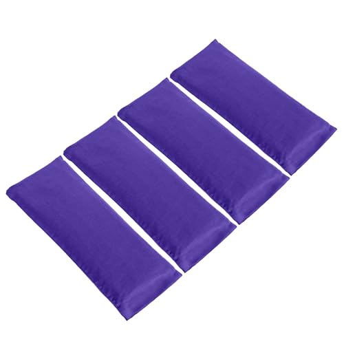 4 Pack Scented Sateen Eye Pillows, Purple with Lavender Oil - color: Purple With Lavender Oil