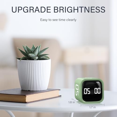 Rotating Productivity Timer 5/25/10/50, Desk Flip Timer for ADHD,Green - color: Green