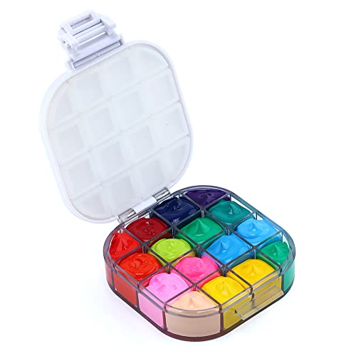 Transon Paint Saver Storage Palette Box 16well Portable Airtight Moisturizing White - color: White