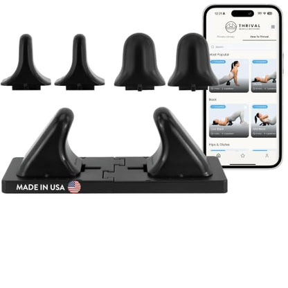 Thrival Deep Tissue Pro, Adjustable Psoas Muscle Release Tool, Carbon Black - color: Carbon Black, size: Thrival Deep Tissue Pro