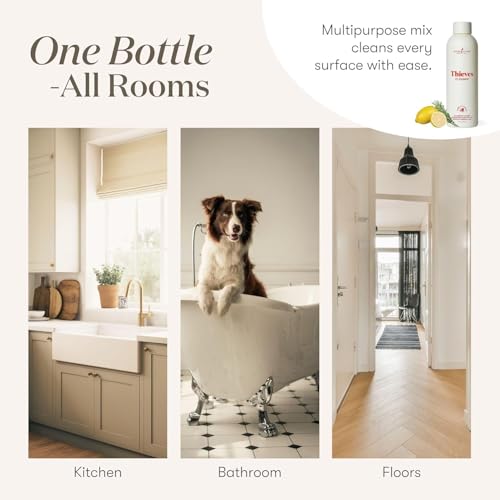 Young Living Thieves Household Cleaner Natural Cleaning Solution, Non-Toxic, A Safely Clean and Healthy Home, Effective for Household Surface - 14.4 fl.oz. - 2 bottles - size: 14.4 Fl Oz (Pack of 2)