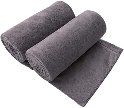 JML Microfiber Bath Sheet Towels, 2 Pack, 35" x 70", Grey - color: - Grey, size: 2 Pack (35 in x 70 in)