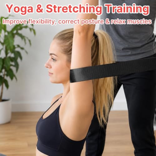 Mobilization Belt - Physical Therapy Belt Strap, Adjustable Mobilization Band Pt Strap with Thick Pad for Rehabilitation Yoga Leg Hip Exercise Seatbelts Stretching Mobility & Gym Techniques (Black) - color: Black