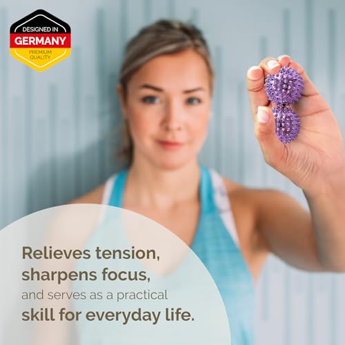 2X Spiky DBT Skill Balls | 1.25 inch | Magnetic Stress Relief Balls | Spiky Massage Balls for Relaxation, Tension Release, Focus & Mobility (Purple) - color: Purple, size: 1.25 Inch