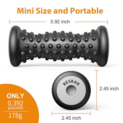 BESKAR Foot Massage Roller for Plantar Fasciitis Relief - color: Carbon Black