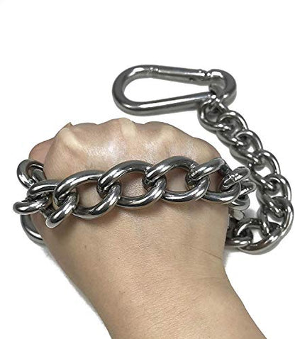 Hanging Chair Chain with Two Carabiners, Stainless Steel Hanging Kits for Hammock Punching Bags Heavy Duty 400LB Capacity Indoor Outdoor, 2 Sets