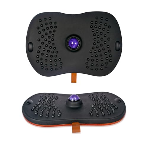 Balance Board for Standing Desk with Massage Ball, Anti-Slip Wobble Board for Office & Home, 360° Rotation Wooden Core Mat for Foot Pain Relief & Anti-Fatigue, Supports 300 lbs