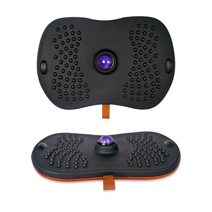 Balance Board for Standing Desk with Massage Ball, Anti-Slip Wobble Board for Office & Home, 360° Rotation Wooden Core Mat for Foot Pain Relief & Anti-Fatigue, Supports 300 lbs