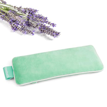 Lavender Weighted Eye Pillow - Soft Plush Removable Cover - color: Green (Lavender Scent)