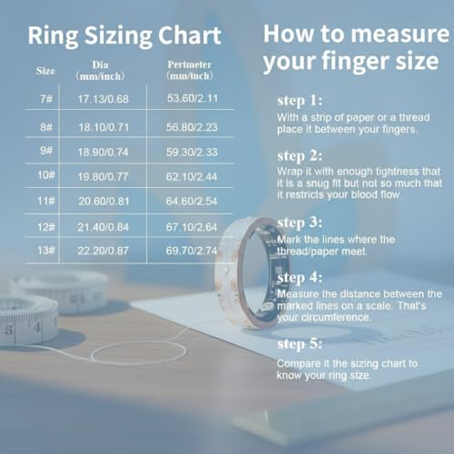 Retro Smart Ring for Women Sleep Fitness Tracking, Pink, 10# - color: Pink, size: 10