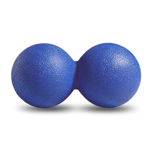 GOGO Peanut Massage Ball for Myofascial Release, Royal Blue Double Lacrosse Fascia Balls for Back Feet Trigger Point Therapy, Deep Tissue - color: Royal Blue