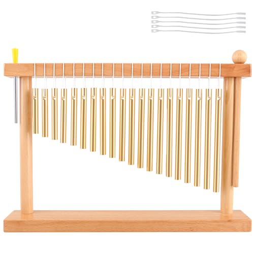 EASTROCK 20 Note Chime Gold Table Wind Chime Bar Percussion Instrument - color: Gold