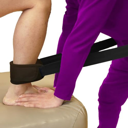 Mobilization Belt with Adjustable Thick Cushioning Pad – Ideal for Physical Therapy, Rehabilitation, Stretching & Mobility Training – Durable Traction Equipment for Therapists and Home Use (Blue) - color: Blue