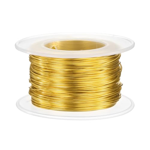 HARFINGTON 20 Gauge Aluminum Craft Wire 0.8mm 98.5ft Flexible Bendable Anodized Metal Jewelry Sculpting Wire for Jewelry Making Modelling Craft DIY, Yellow - color: Yellow, size: 30M x 0.8mm