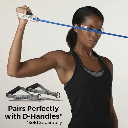 THERABAND Resistance Tubing, Exercise Band, Physical Therapy, 25', Blue - color: Level 4 / Extra Heavy - Blue, size: 25 Foot
