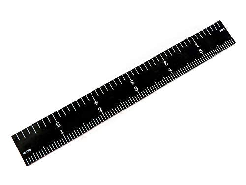 Benchmark Tools 466675 Rigid 4R 6 Inch Machinist Rule with 1/8, 1/16, 1/32 and 1/64 Markings Tempered Stainless Steel Non-Glare Black Chrome Finish Conforms to EEC-1 Accuracy Standards (1)