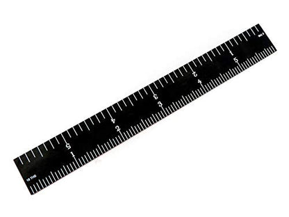 Benchmark Tools 466675 Rigid 4R 6 Inch Machinist Rule with 1/8, 1/16, 1/32 and 1/64 Markings Tempered Stainless Steel Non-Glare Black Chrome Finish Conforms to EEC-1 Accuracy Standards (1)