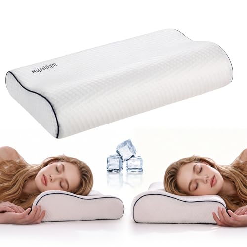Ergonomic Memory Foam Neck Pillow for Sleeping, 23.6"x15.75" | Cooling Cervical Pillow for Neck Support, Contour Orthopedic Bed Pillow for Side Back Stomach Sleeper, Deep Sleep Pillow