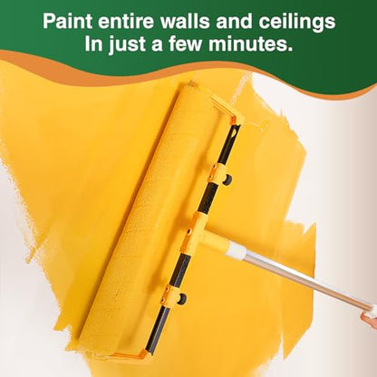 Voomey 18" Paint Roller kit，9 Piece 18 inch Paint Roller，18 Paint Roller Tray with Liner,Microfiber Paint Roller,Paint kit for House Painting - size: 18" Paint Roller Kit