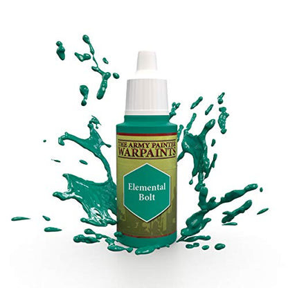 The Army Painter Elemental Bolt Warpaint - Acrylic Non-Toxic Heavily Pigmented Water Based Paint for Tabletop Roleplaying, Boardgames, and Wargames Miniature Model Painting,W60 x L72,WP1419 - color: Elemental Bolt