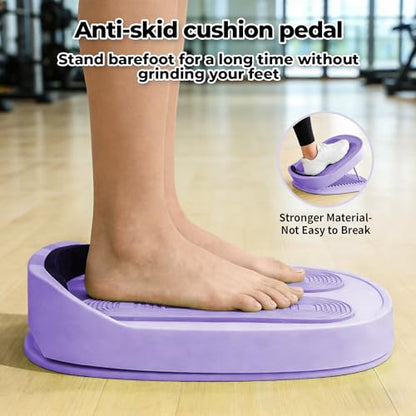 Adjustable Calf Stretcher Slant Board, 15-Level Incline for Ankle Rehab | Lightweight ankle stretch board for shin splints & Achilles tendonitis, home gym travel rehab - color: Purple