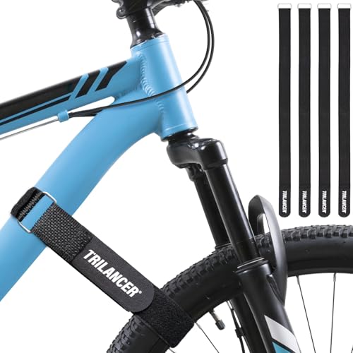Bike Rack Straps, 4-Pack Trilancer Bike Wheel Stabilizer Strap 29.5''x1.5'' - color: Black, size: 29.5''(4 Pcs)