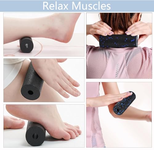 Mini Foam Roller, High Density Massage Tool for Physical Therapy - color: Blue