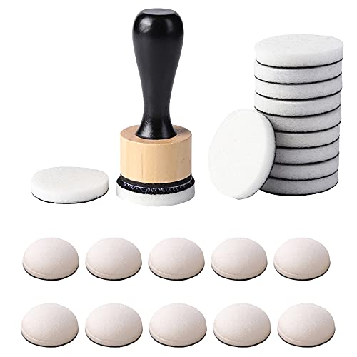 CYFUN DESIGN Mini Ink Paints Mixing Blending Tools with Foams Replacement Refill Foam Set Painting Drawing Art Supplies Handle Ink Tools Crafting Project Scrapbooking Supplies - color: 1 handle + 22 foams