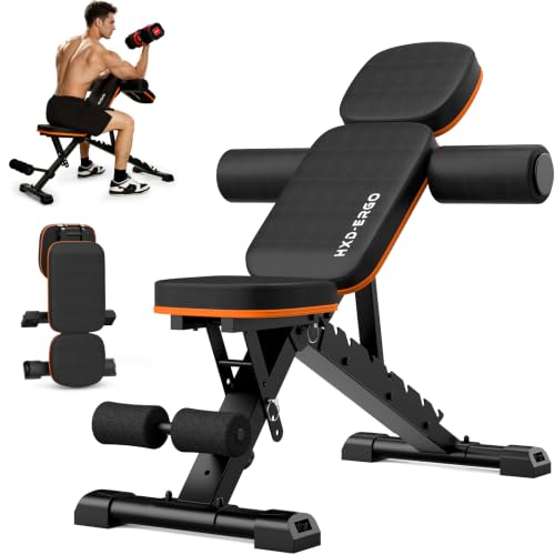 Adjustable Weight Bench for Home Gym, Foldable Workout Bench, Incline Bench